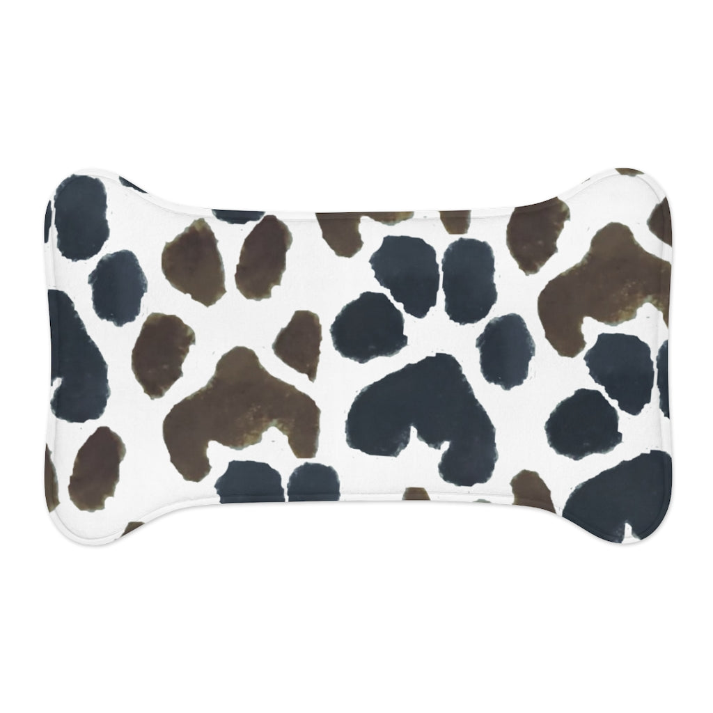 Peppa and Drewka Paw Print Pet Feeding Mats