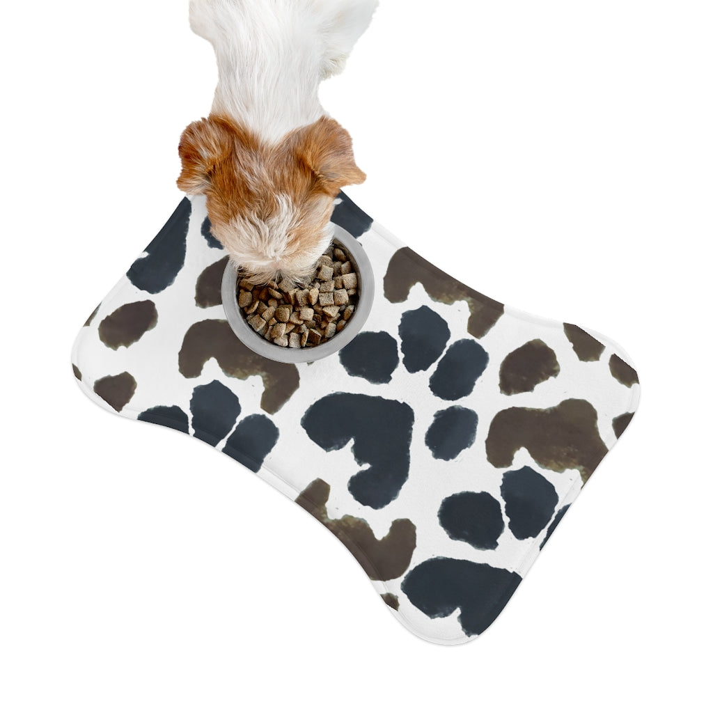 Peppa and Drewka Paw Print Pet Feeding Mats