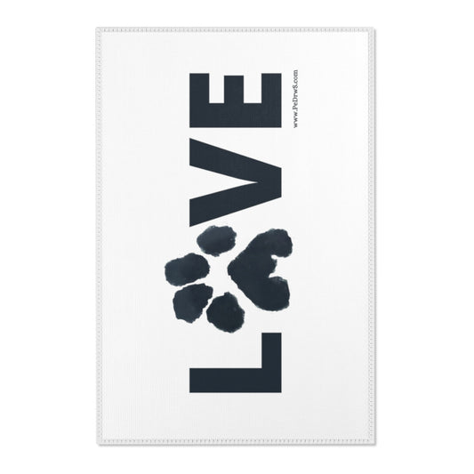 Peppa Love Paw Print Area Rug